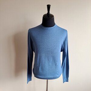 NEW Stenströms Men's Blue 100% Merino Wool Sweater Size M / L
